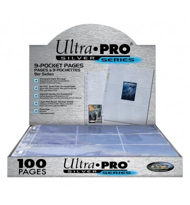 ULTRA PRO kilekaaned SILVER SERIES 9-le kaardile (100-ne karp)